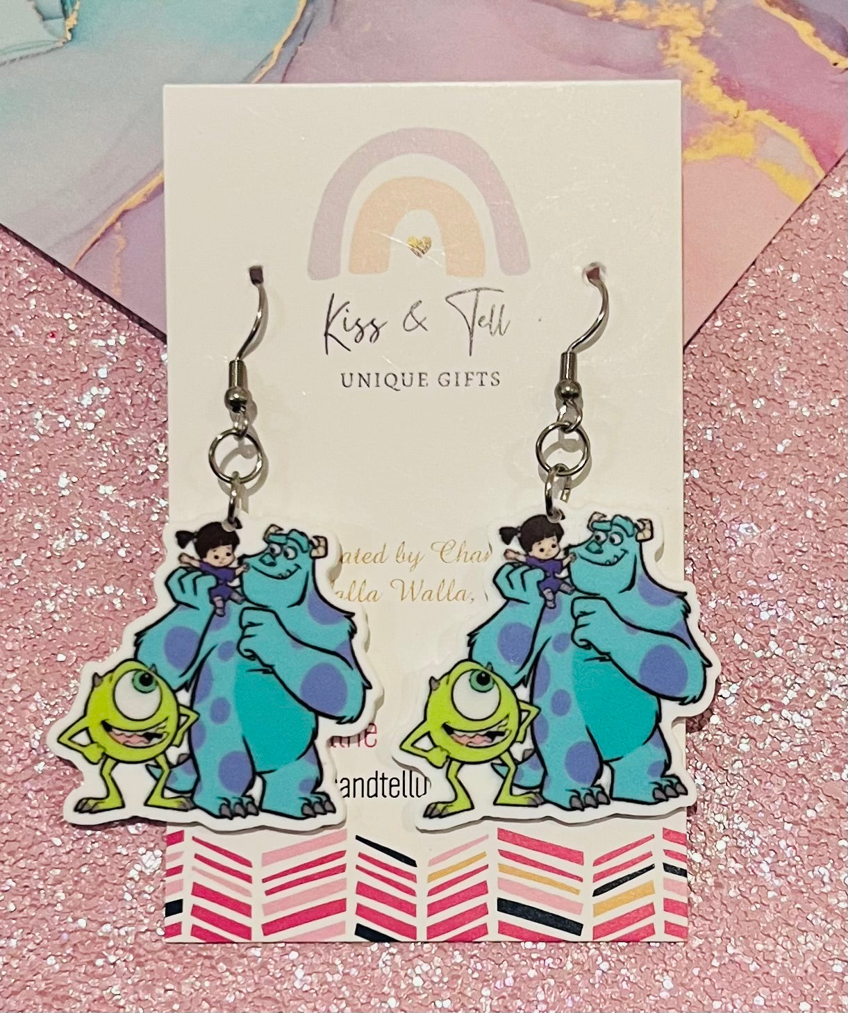 Monsters Inc Dangle Earrings