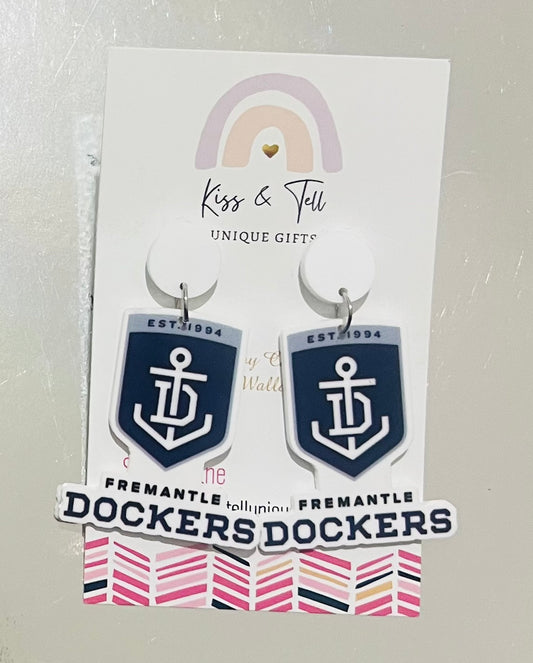 AFL Dockers Team Dangle Earrings