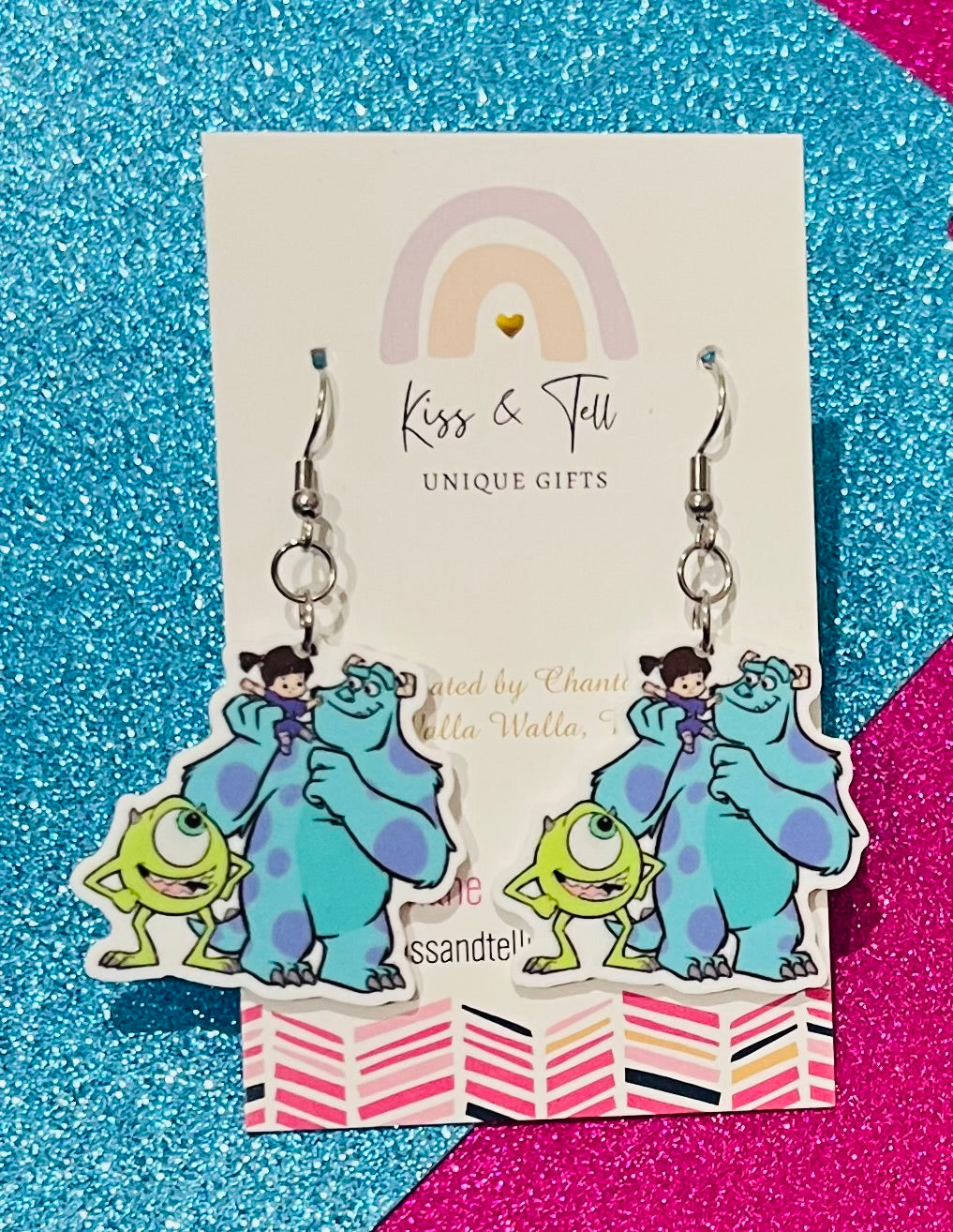 Monsters Inc Dangle Earrings