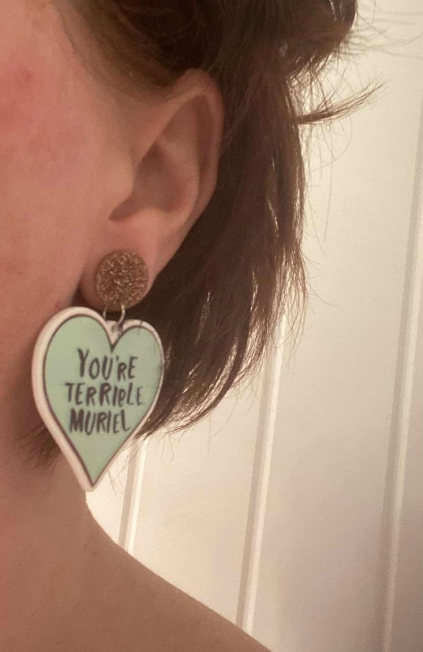Muriel's Wedding Movie Quote Earrings